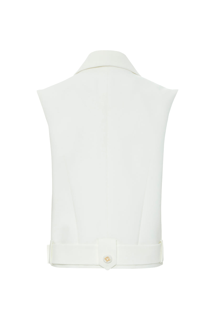 Men’s Collar Ecru Vest With Button Detail | Porterist