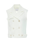 Men’s Collar Ecru Vest With Button Detail | Porterist