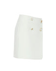 Mini Ecru Skirt With Button Detail | Porterist