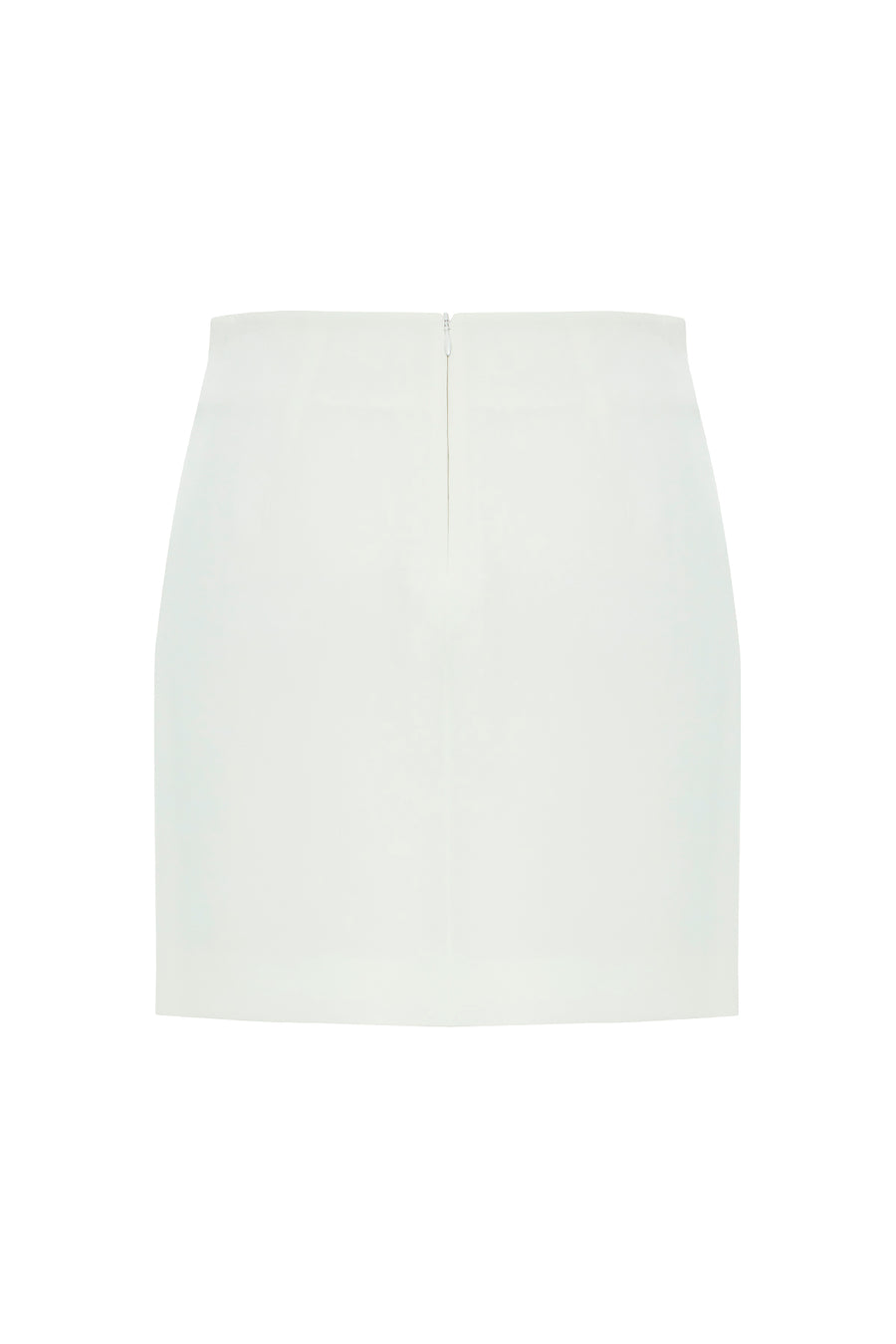 Mini Ecru Skirt With Button Detail | Porterist