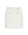 Mini Ecru Skirt With Button Detail | Porterist