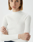 Ecru Basic Knitwear Top | Porterist