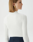 Ecru Basic Knitwear Top | Porterist