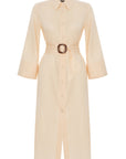 Side Slit Shirt Dress With Belt | Porterist