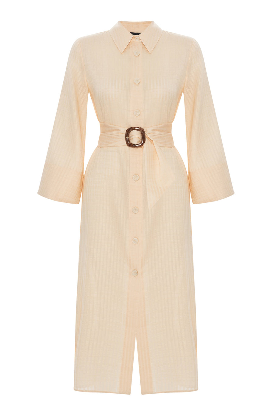 Side Slit Shirt Dress With Belt | Porterist