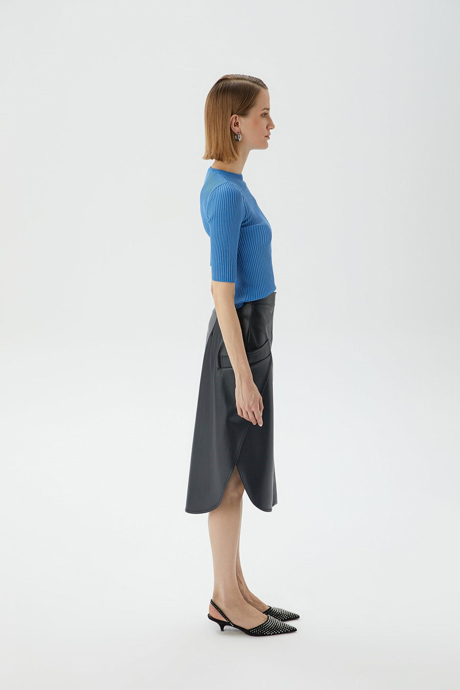 Indigo Crop Top With Twilling | Porterist