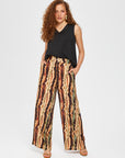 Multi Batik Pattern Wide Leg Viscose Trousers 67485