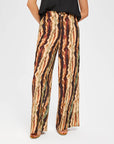 Multi Batik Pattern Wide Leg Viscose Trousers 67485