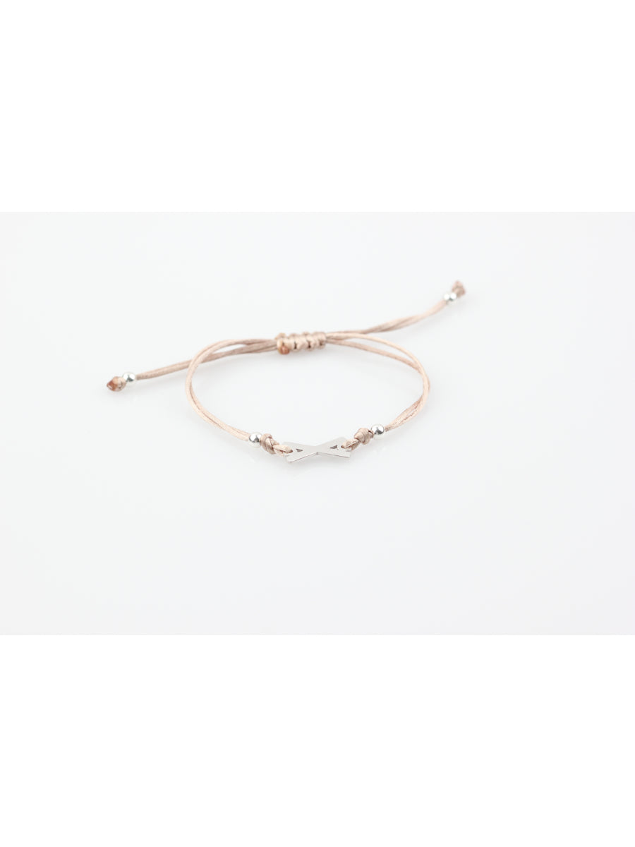 Gebo Rope Bracelet Beige - Silver | Porterist