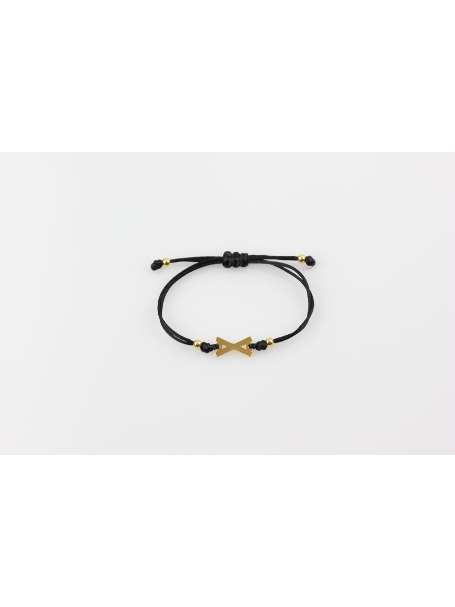 Gebo Rope Bracelet Black - Gold | Porterist