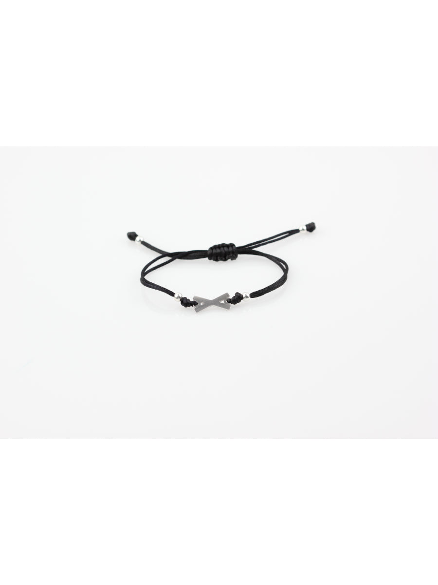 Gebo Rope Bracelet Black - Silver | Porterist