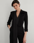 Black Jumpsuit With Fleece And Stone Details | Porterist