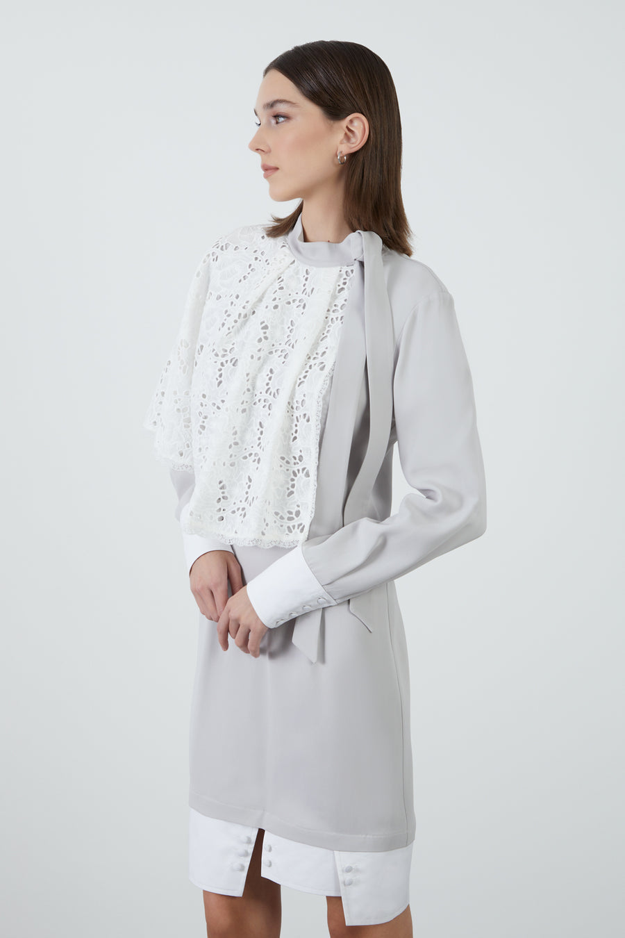 Dress With Guipure Detail | Porterist