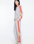 Grey Tracksuit With Stripe Detail On The Sides And a Single