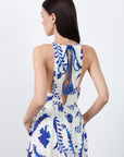 Halter Neck Midi Dress With Ties At The | Porterist