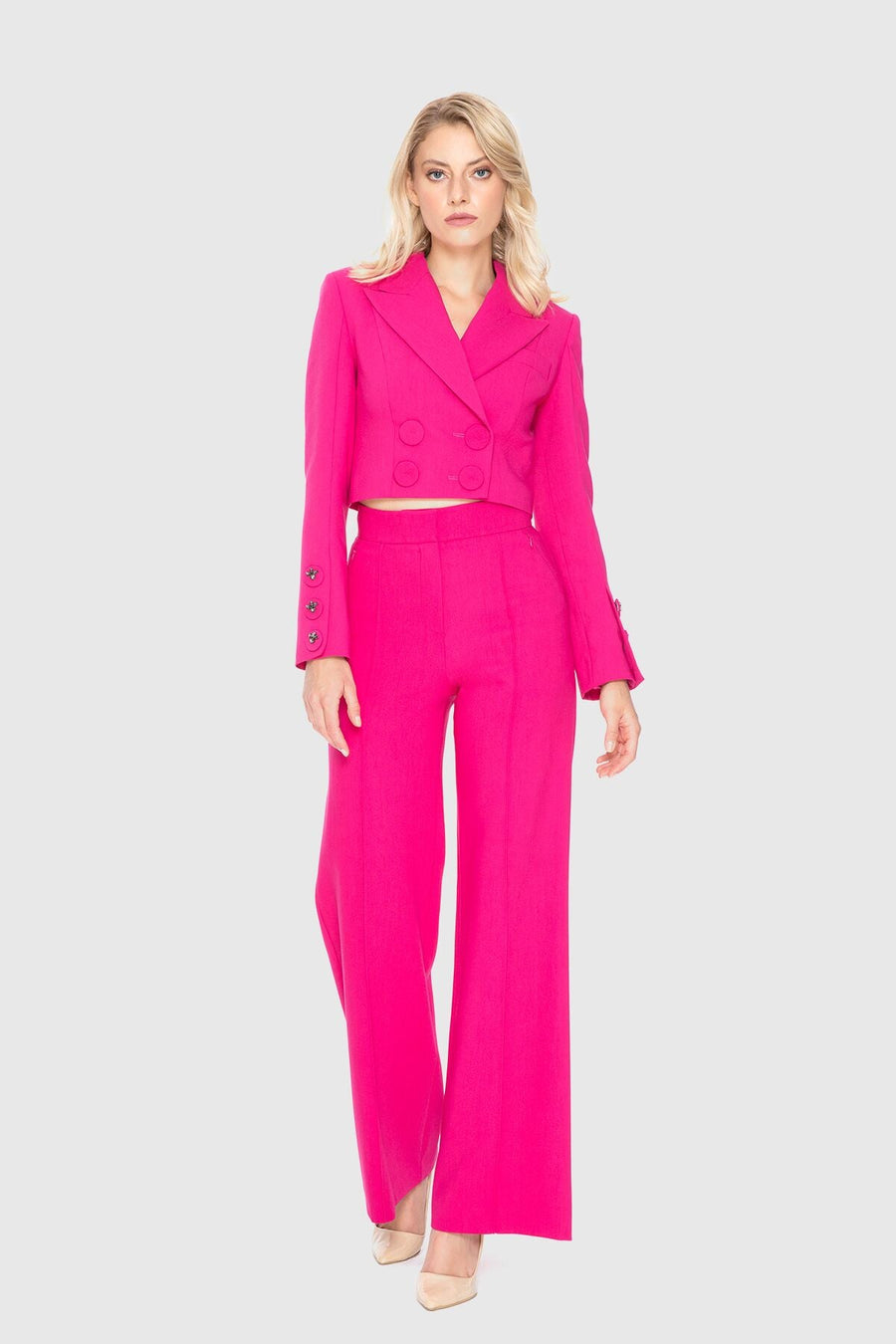 High Waist Palazzo Pink Pants | Porterist