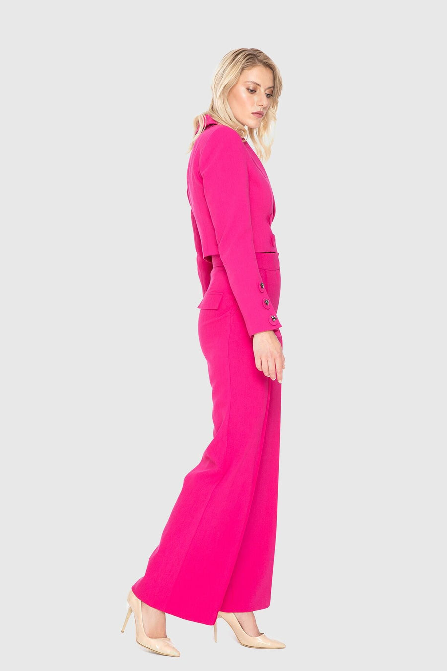 High Waist Palazzo Pink Pants | Porterist