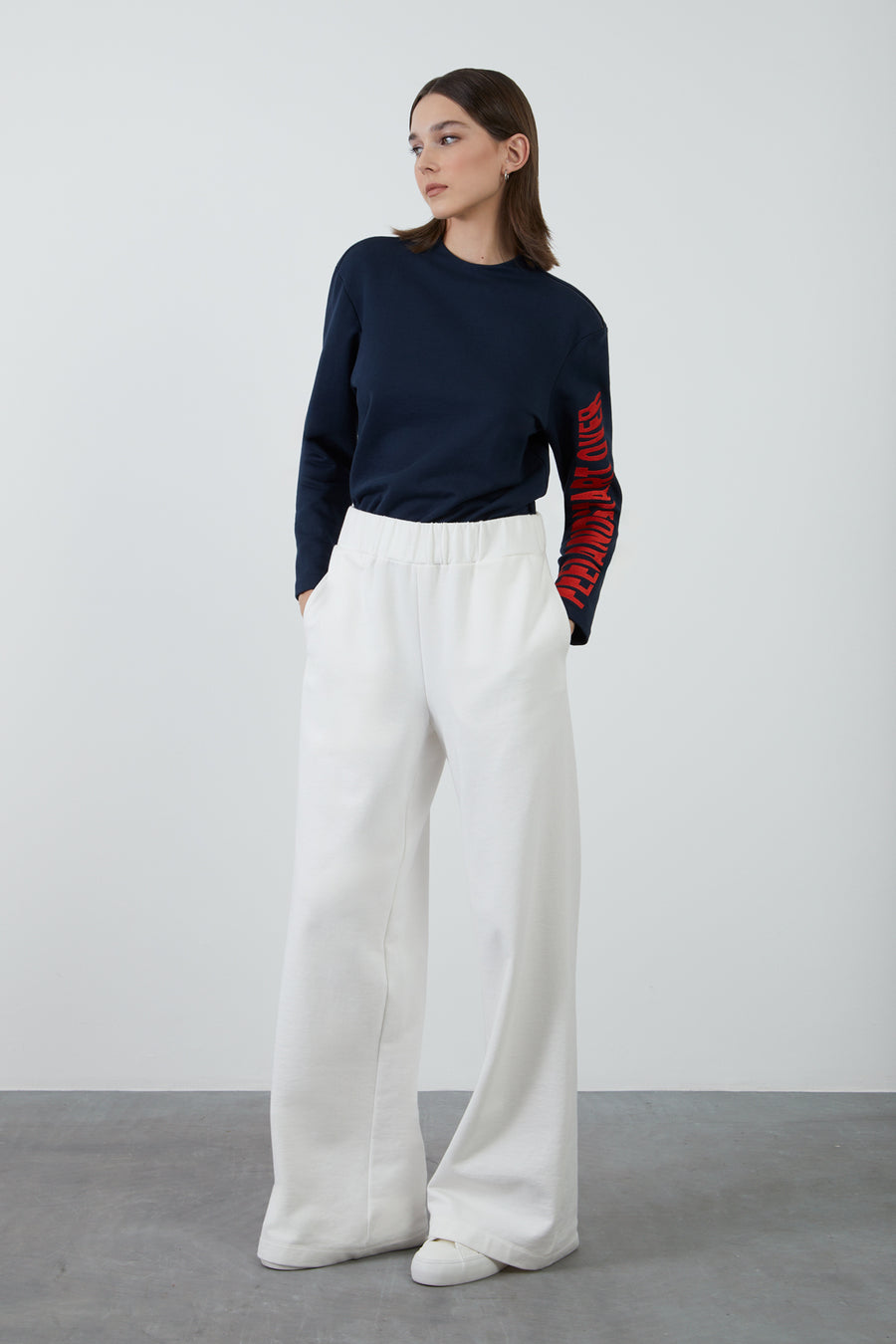 High Waisted Ecru Trousers | Porterist