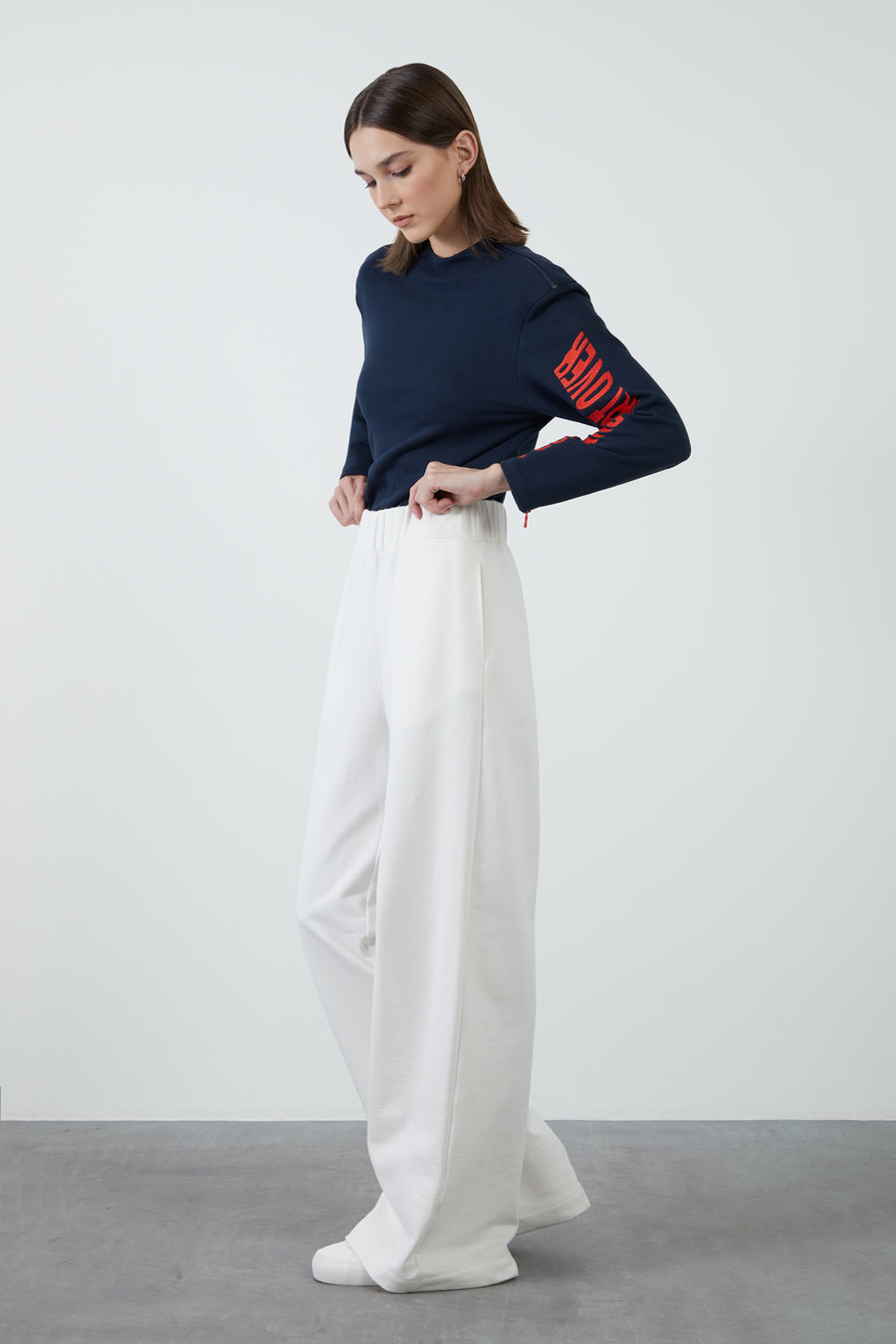 High Waisted Ecru Trousers | Porterist