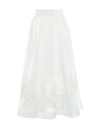 Lace Detailed Organza Ecru Skirt | Porterist