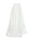 Lace Detailed Organza Ecru Skirt | Porterist