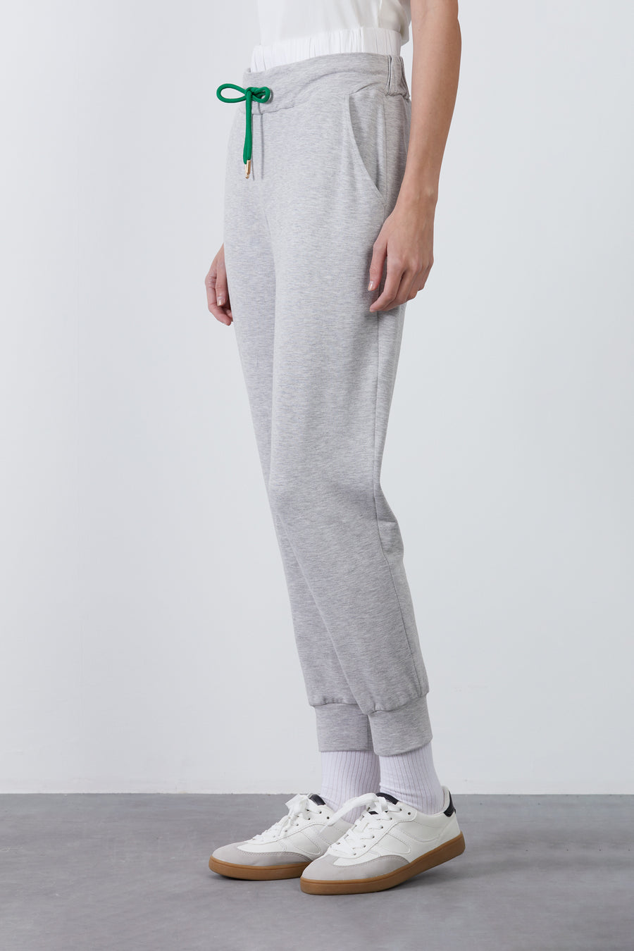 Lace - up Waist Elasticated Grey Tracksuit | Porterist