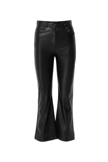 Leather Black Fit Pants | Porterist