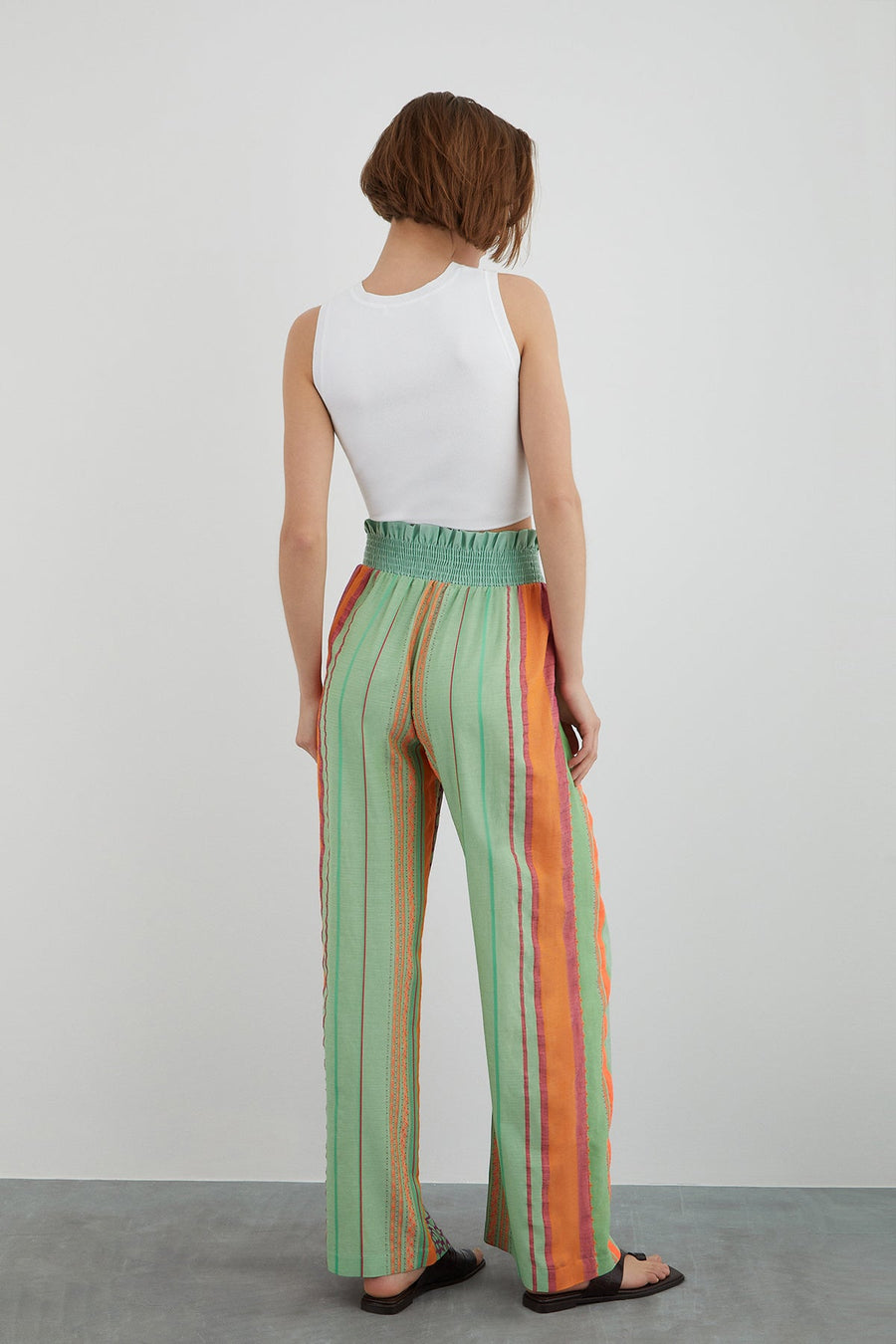 Patterned Trousers With Waist Detail | Porterist