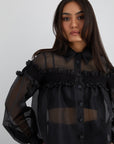 Ruffled Gimp Detailed Organza Blouse | Porterist