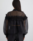 Ruffled Gimp Detailed Organza Blouse | Porterist