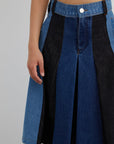 Segmented Bermuda Jean Skirt | Porterist