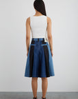 Segmented Bermuda Jean Skirt | Porterist