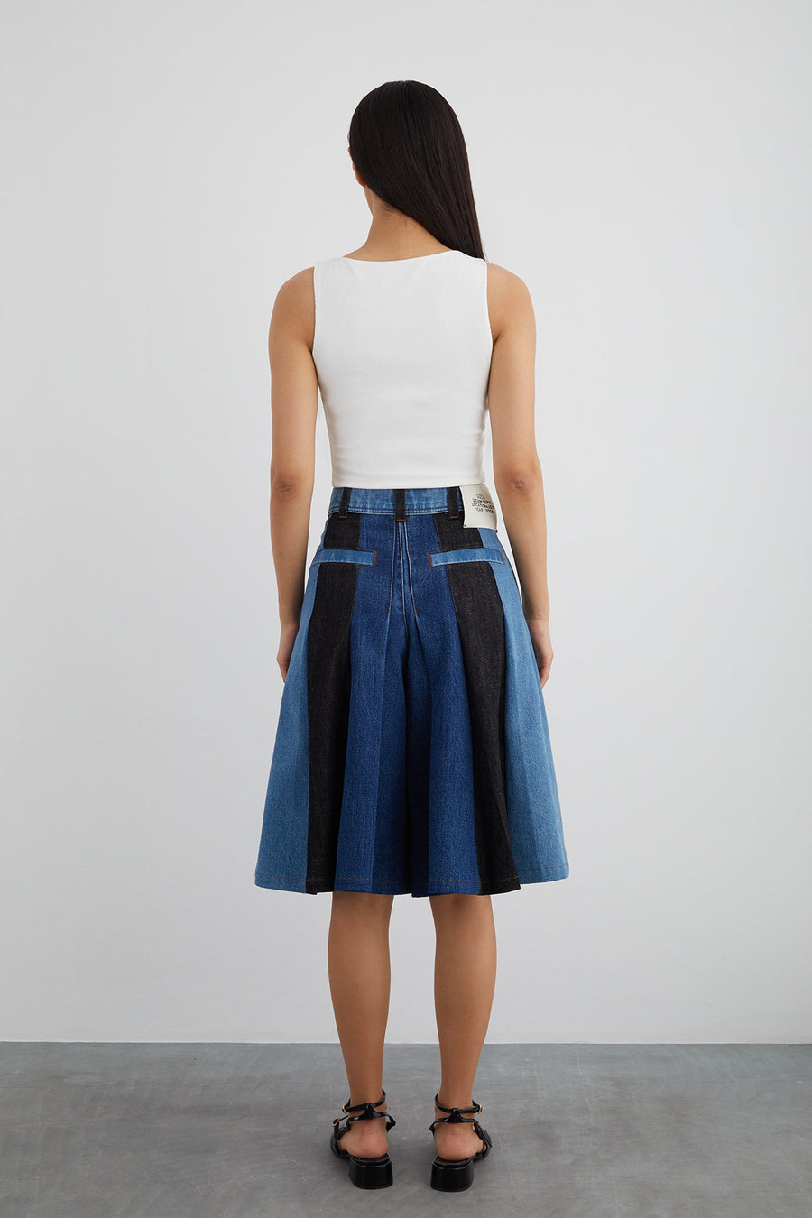 Segmented Bermuda Jean Skirt | Porterist