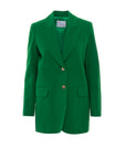 Gold Button Detailed Long Sleeve Green Jacket | Porterist