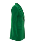 Gold Button Detailed Long Sleeve Green Jacket | Porterist