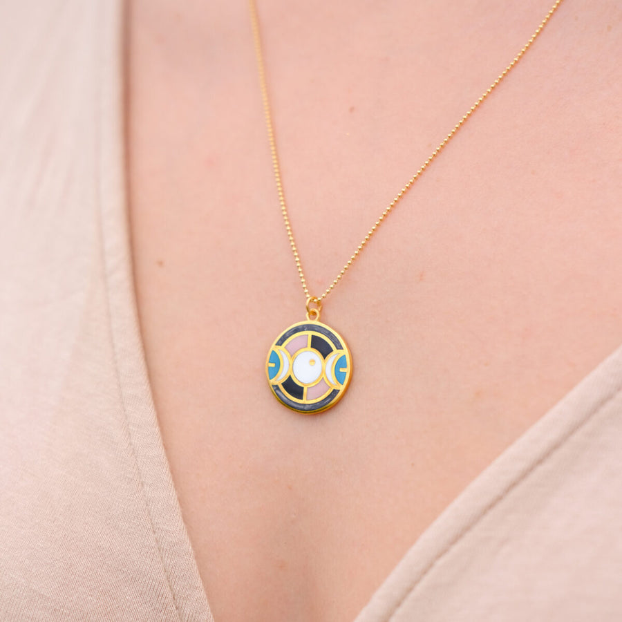 Colorful Triple Moon Medallion | Porterist