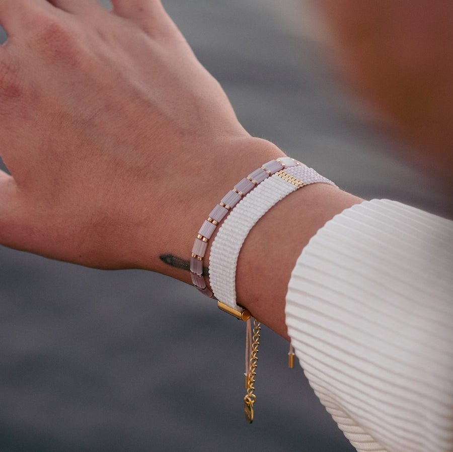 Lilac - white Split Bracelet | Porterist