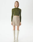 Khaki Basic Knitwear Top | Porterist