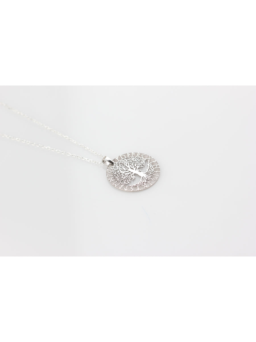 Tree Of Life Rune Letter Necklace - Silver | Porterist