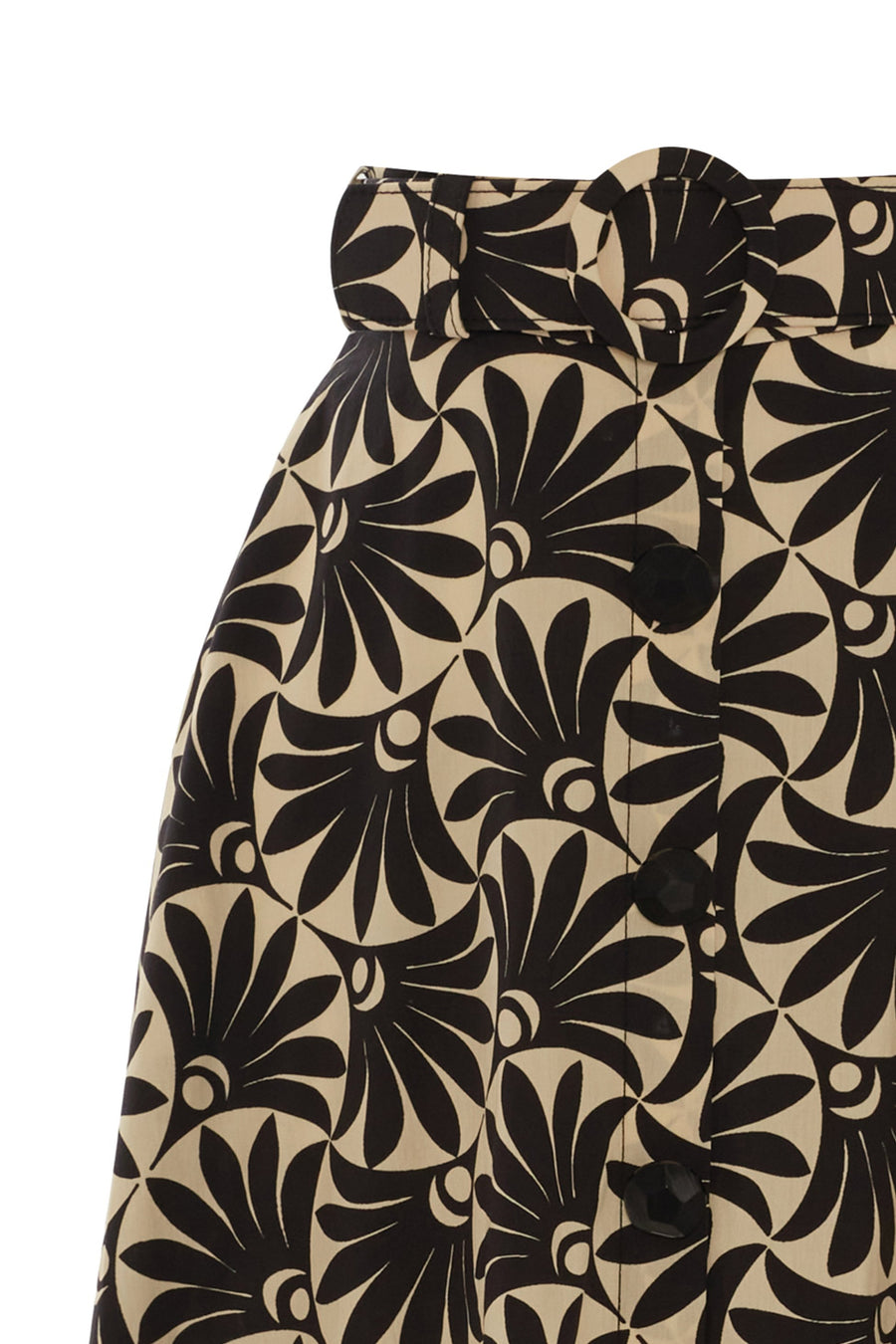 Floral Print A - line Skirt With Belt | Porterist