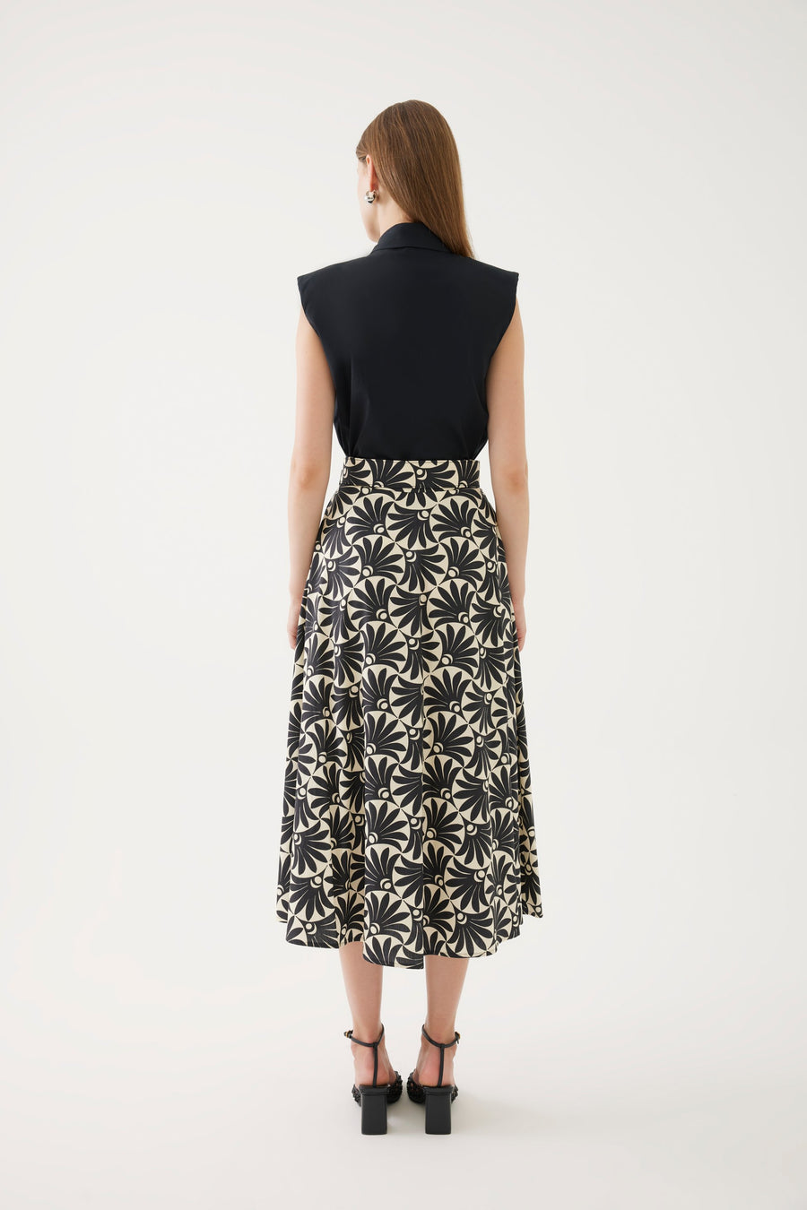 Floral Print A - line Skirt With Belt | Porterist