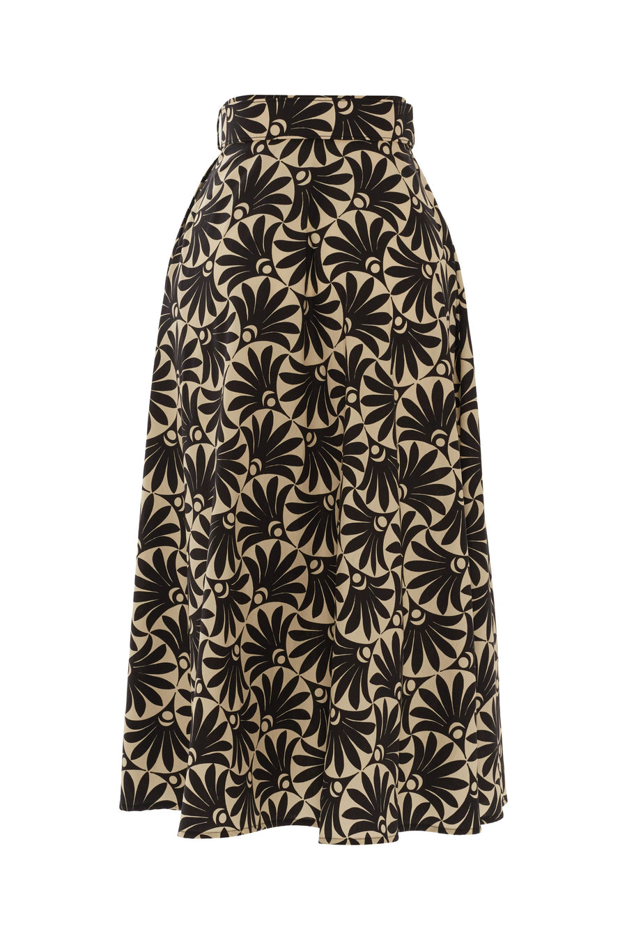 Floral Print A - line Skirt With Belt | Porterist