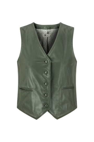 Green Leather Waistcoat | Porterist