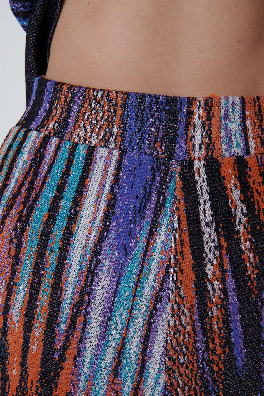 Jacquard Patterned Multi Knit Carrot Pants | Porterist