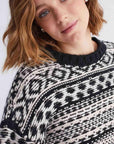 Bike Collar Striped Pattern Black Knit Sweater | Porterist