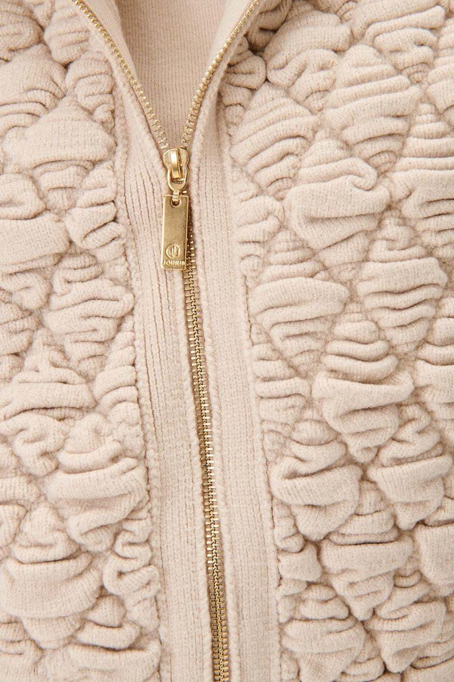 Quilted 3d Beige Knit Vest | Porterist