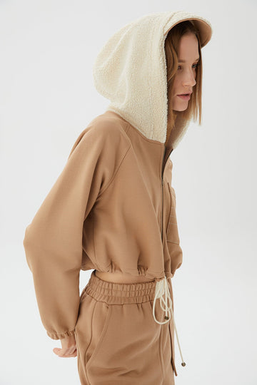 RUE Les Createurs Hooded Camel Sweatshirt  - Porterist 1