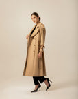 Beige Long Trench Coat With Belt | Porterist