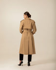 Beige Long Trench Coat With Belt | Porterist