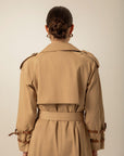 Beige Long Trench Coat With Belt | Porterist